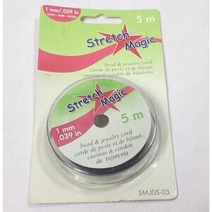 pepperell craft 1 mm .039 bead and jewlery cord new, 5 m 16 ft black